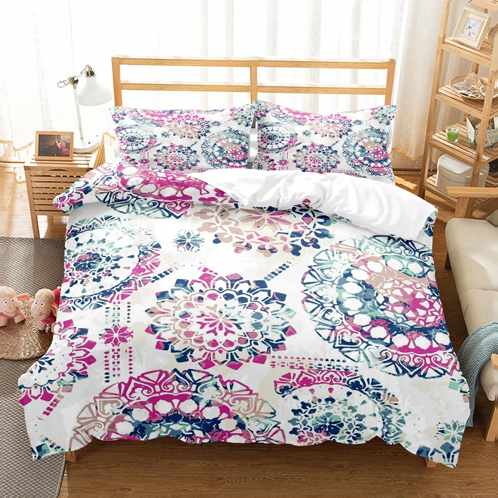 

Design Mandala Colorful 3D Print Comforter Bedding Set Bohemia Clan Style Duvet Cover Sets Pillowcase Luxury Home Textile