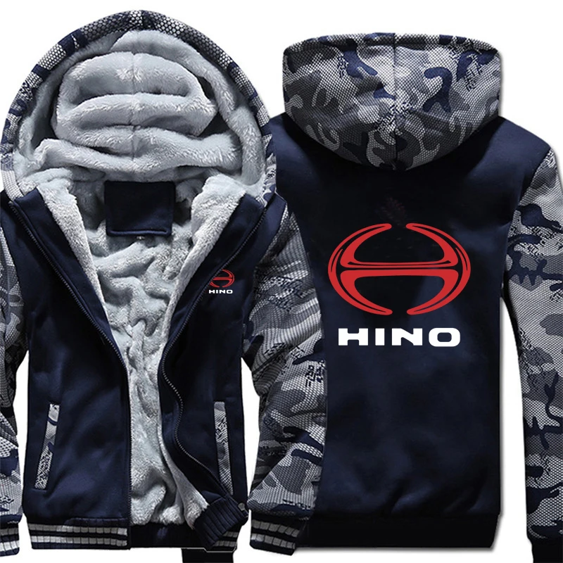 Hino дизельные грузовики толстовки зимняя камуфляжная куртка с рукавами мужские флисовые Hino дизельные грузовики толстовки