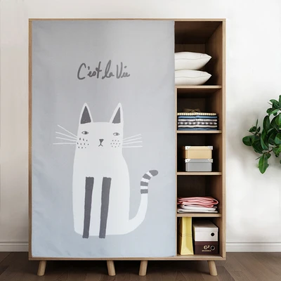Изготовленная на заказ дверь занавес Cloakroom винный шкаф экранирующая занавеска с самоклеящимся липучкой 14 узоров - Цвет: like the picture