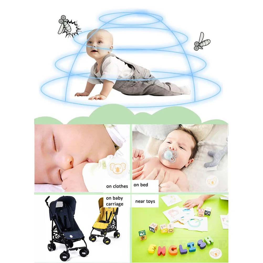 120 шт. Москитная милые наклейки из мультфильмов нетоксичный анти москитные