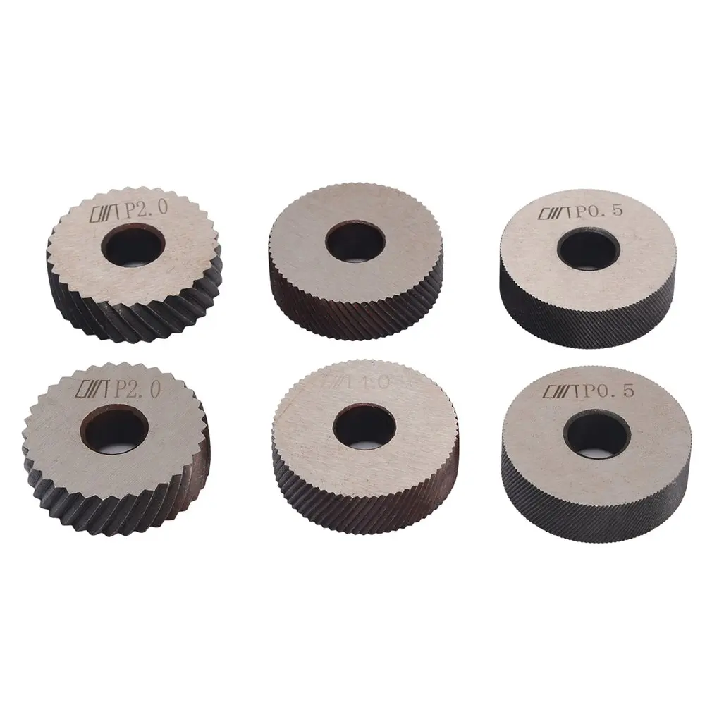 

Dual Wheel Knurling Tool Kit 7pcs 0.5mm 1mm 2mm Wheel Linear Pitch Knurl Set Steel Lathe Cutter Wheel Knurling Tool Set