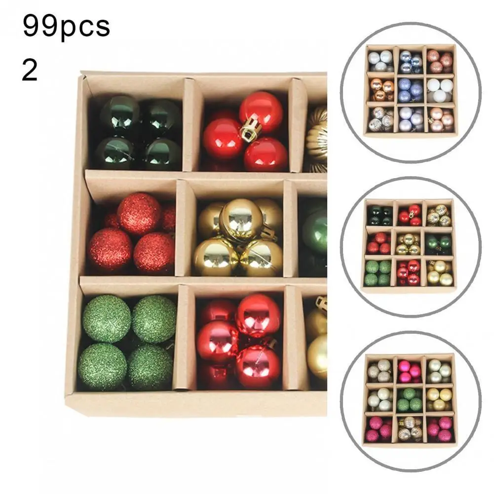 

Anti-deform Lightweight Christmas Ball Hanging Ornaments Decor for Household