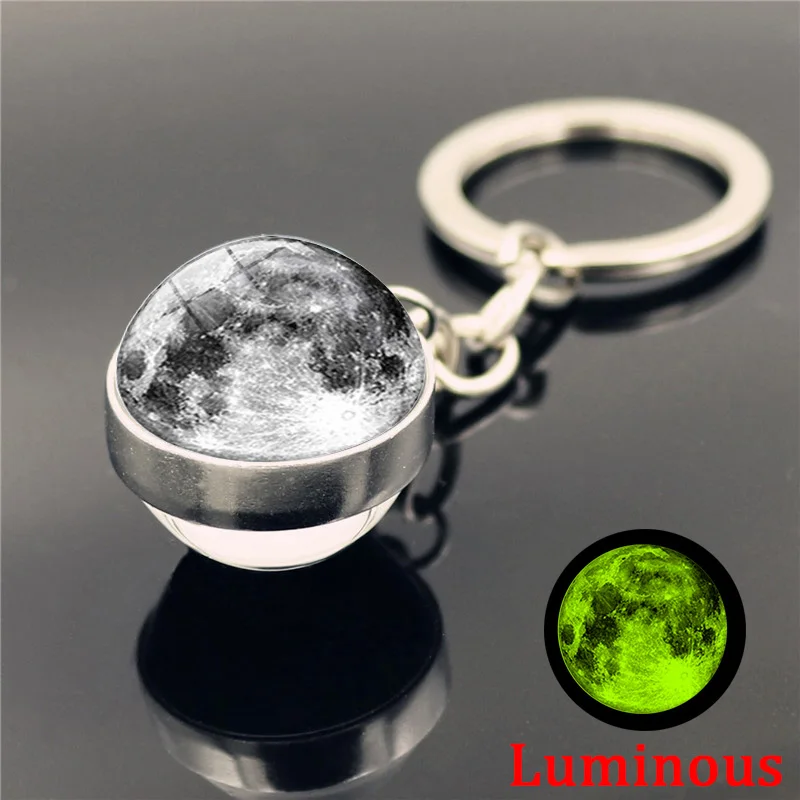 Светящийся в темноте брелок виде полумесяца туманности кулон солнечной системы