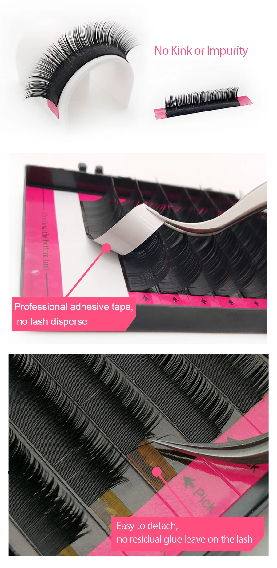 Все размеры Easy Fans 3D наращивание шелковых ресниц индивидуальные накладные норковые ресницы B/C/D завитые накладные ресницы, русский объем