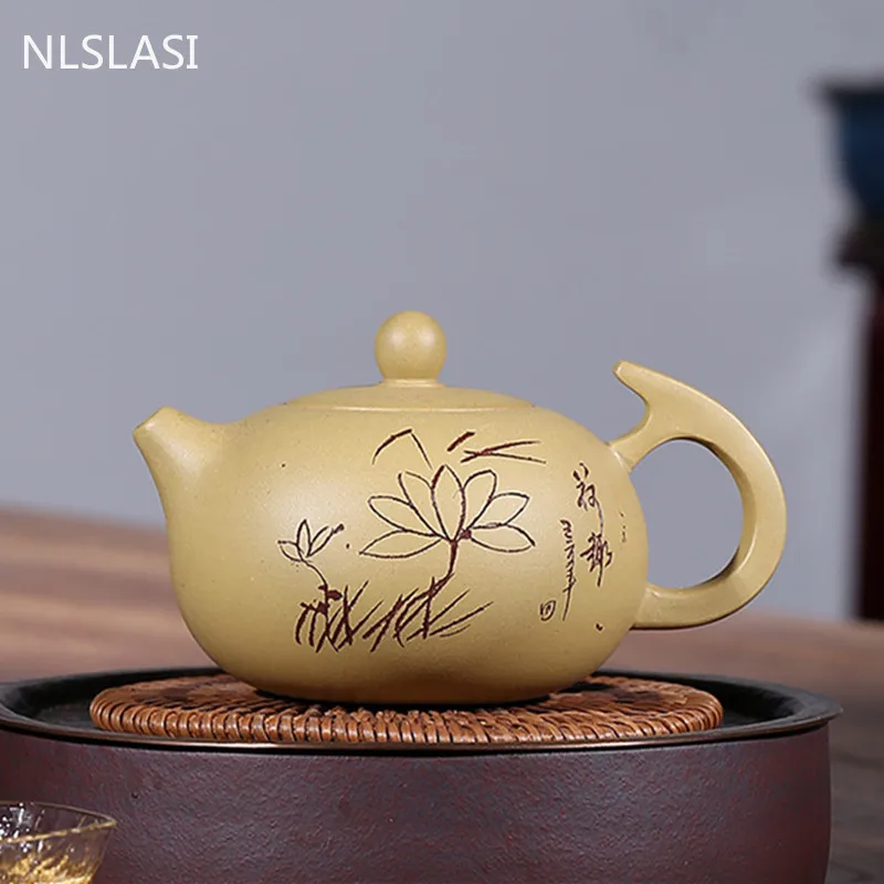 Традиционный чайник из фиолетовой глины NLSLASI Yixing ручной работы чайный Xishi чайная