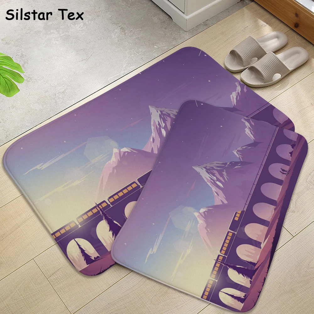 Коврики Silstar Tex однотонные в стиле пейзажа современный моющийся