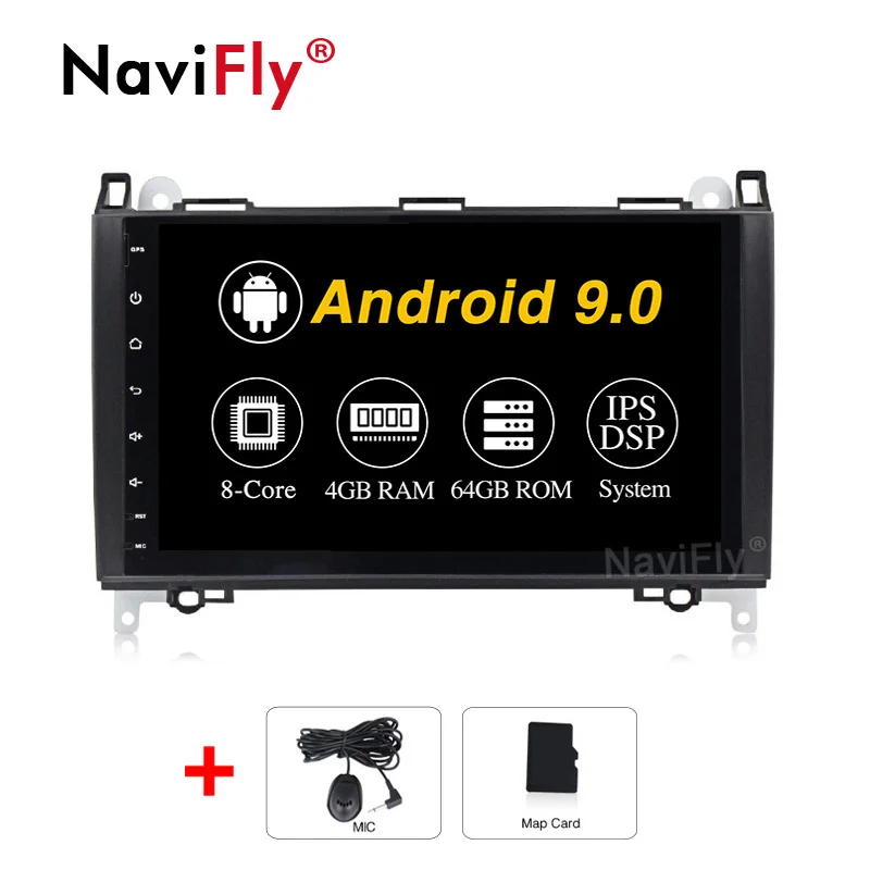 PX5 NaviFly android9.0 ips/DSP 9 дюймов экран DAB+ Автомобильный Mtleimedia плеер для Mercedes/Benz/Sprinter/B200/b-класс/W245/B170/W169 - Цвет: PX5