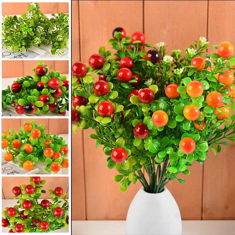 Искусственный цветок Зеленые искусственные пластиковые растения для украшения