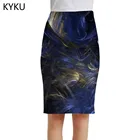 Женская юбка с абстрактным принтом KYKU, летняя аниме-юбка с психоделическим принтом в стиле Харадзюку,