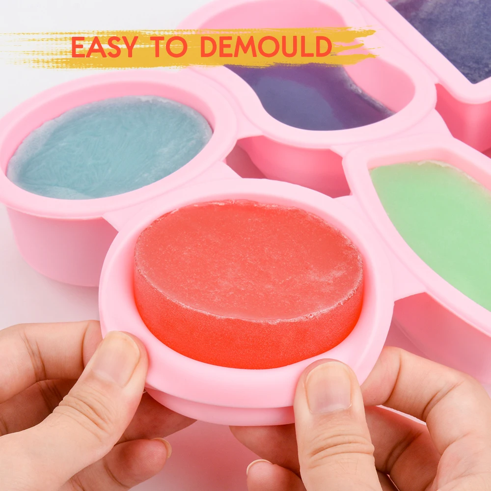 FUNBAKY Геометрическая круглая форма 6 полостей 3D силиконовая для мыла изготовления