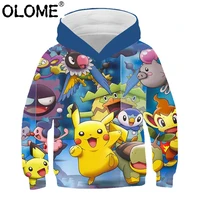 3d children hoodies anime kids sweatshirt togepi onix graphic boy streetwear olome fashion girls pullover tops teenager clothing