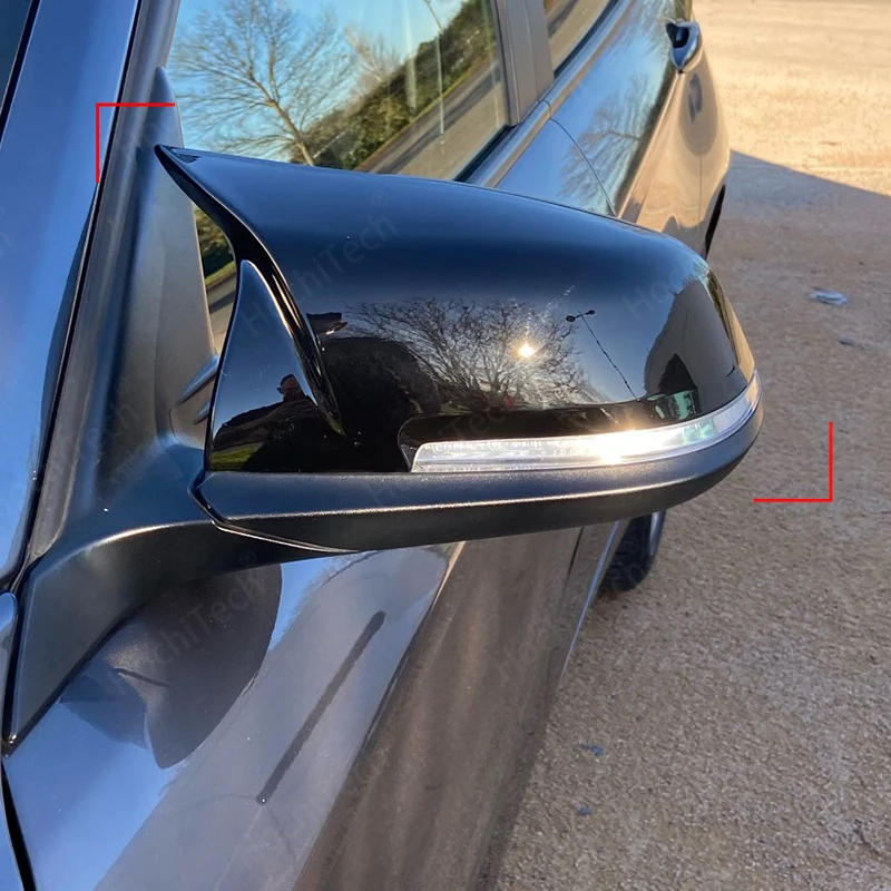 

Чехлы на зеркало заднего вида для Bmw 1 2 3 4 Series F20 F30 116i 118i 120i 125i 130i 320i 328i 330i из углеродного волокна, глянцевый черный