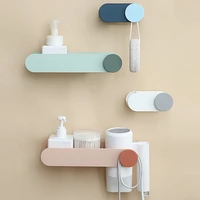 hair dryer holder bathroom accessories hair dryer shelf organizer storage rack wall mounted shelf makeup storage for bathroom