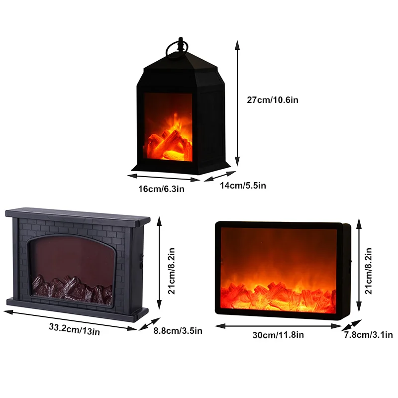 

Led Simulation Fireplace Flame Light Nordic Style Christmas Ornament Home Decoration DAG-ship