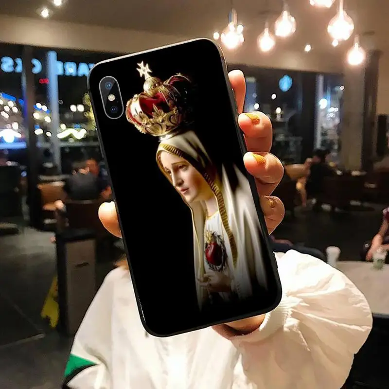 

Bless Virgin Mary retro art Phone Case for iPhone 11 12 pro XS MAX 8 7 6 6S Plus X 5S SE 2020 XR