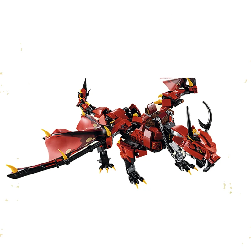 Ninja Flame Spys Green Mech Dragon совместимы с Ниндзяго 70612 70653 70652 строительные блоки кирпичи
