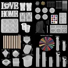 Смешанного стиля из эпоксидной смолы для литья цинковых сплавов Наборы УФ Область Вышивки, набор инструментов из смолы, пресс-форма для изготовления своими руками самодельное кулон изготовление, поиск ювелирных изделий Аксессуары