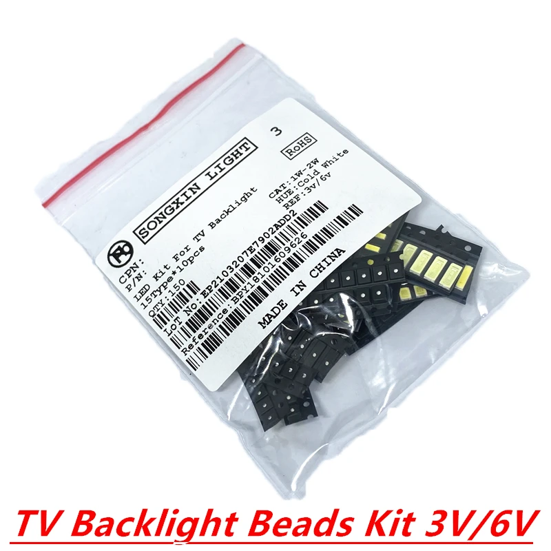 11 ценности * 10 шт. = 110 холодный белый для ТВ Подсветка бусины