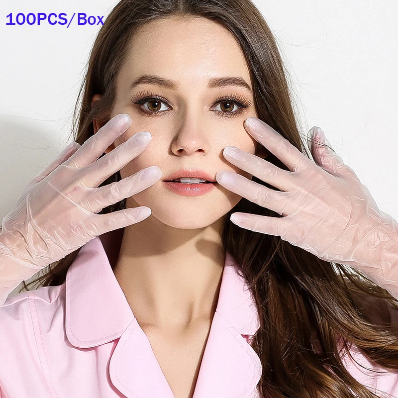 50 шт./лот одноразовые перчатки латексные для очистки пищевых продуктов