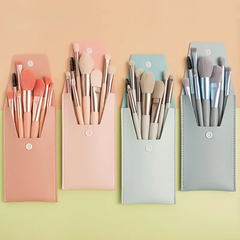 

8 Mini Macarons Makeup Brush Set Eye Shadow Brush Beauty Tool Portable Makeup Kit with Packaging Makeup Brush Set