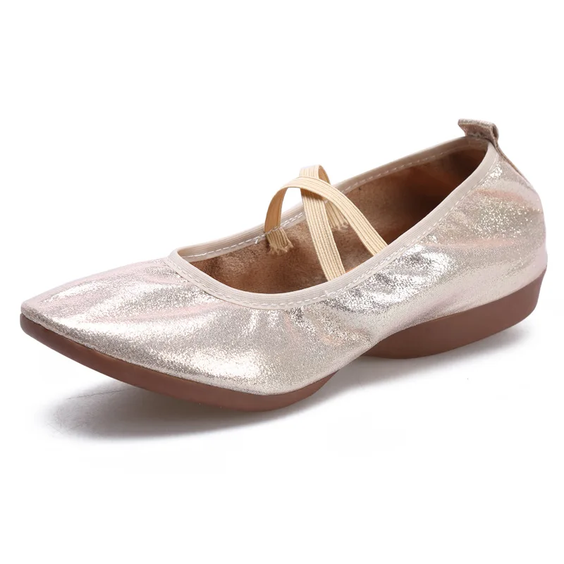 

Adult soft-soled square dance shoes Four Seasons flat heel dance shoes women's modern Dance Dance Dance Shoes Ballroom dance
