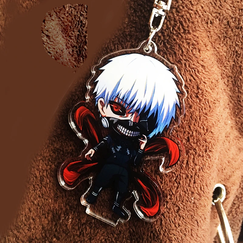 Аниме Токийский Гуль фигурка на акриловой подставке kaneki Кен Печатный брелок