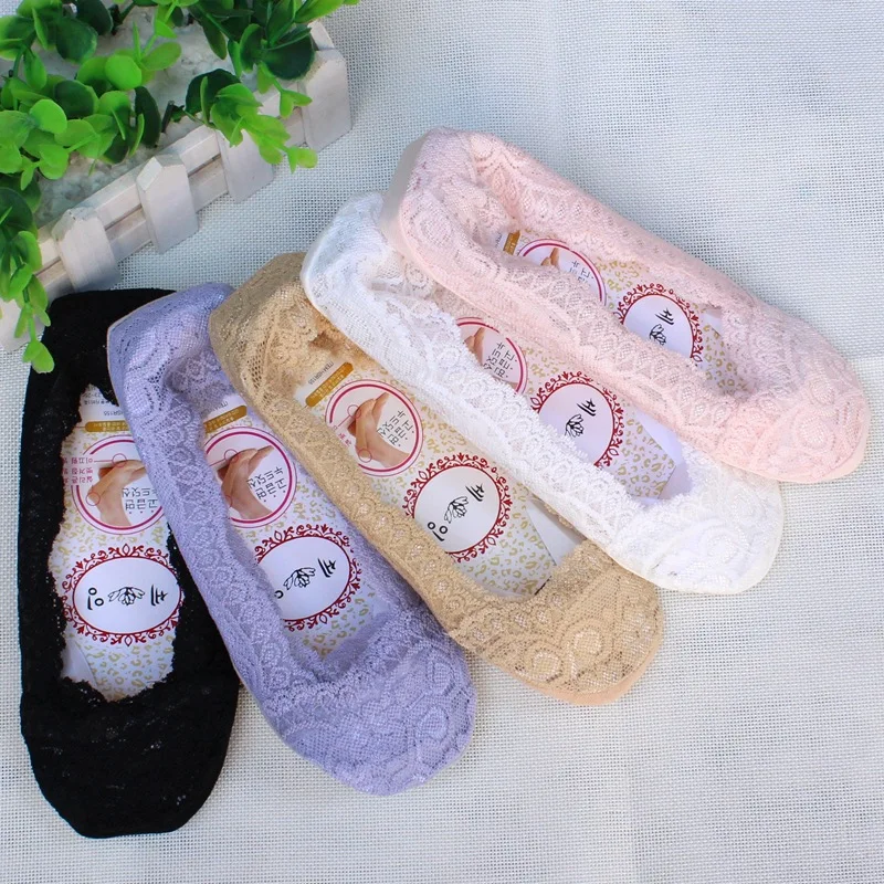 

Ladies invisible socks Three-dimensional lace cotton shallow mouth women's boat socks