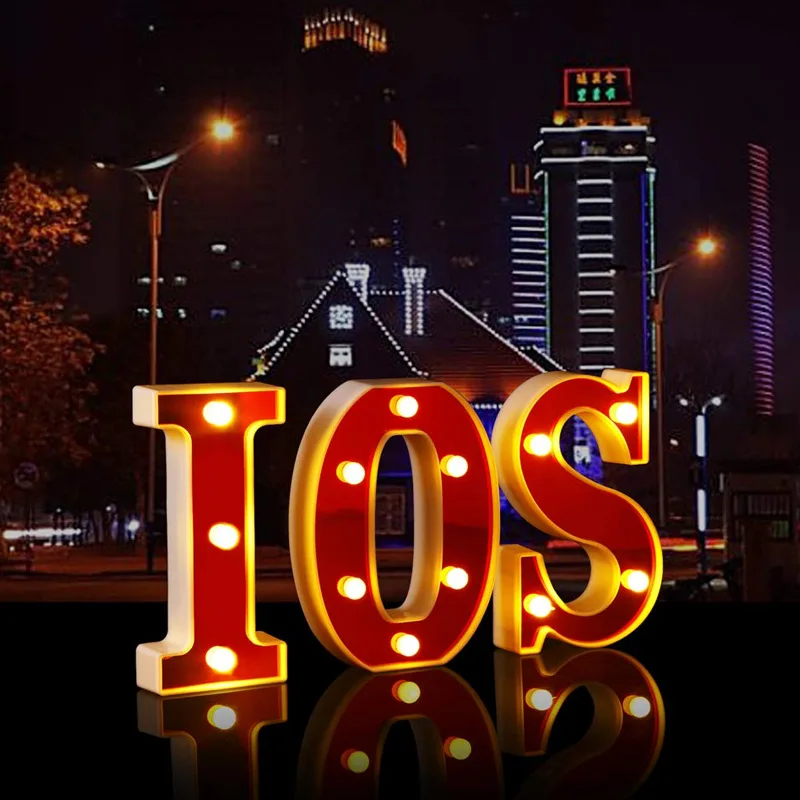 

LED Marquee Letter Lights 26 Alphabet Night Lights Lamp for Birthday Party Home Bar Decor STTA889