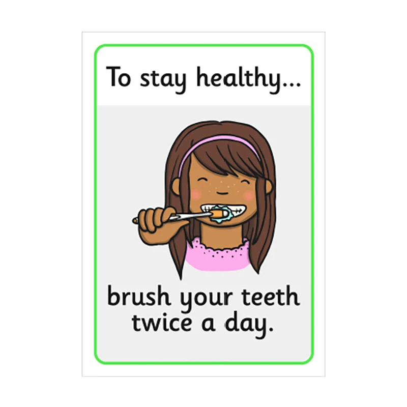 10 шт. английские детские флэш-карты хорошие привычки чтобы сохранить здоровый А4