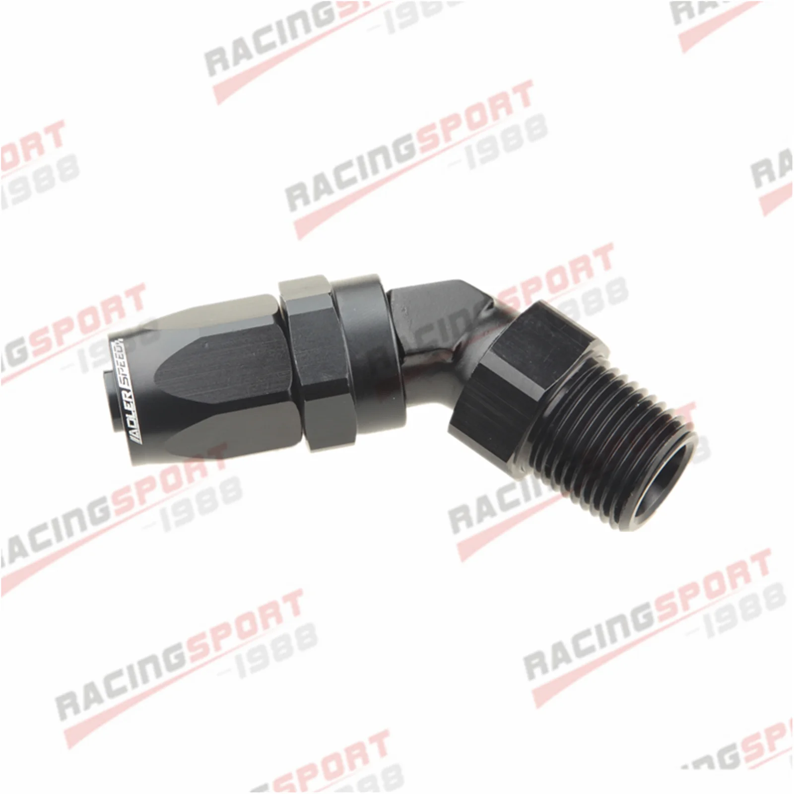 ADLERSPEED -8 AN8 AN to 1/2" NPT 45 Degree Swivel Hose End Fitting Adaptor Black | Автомобили и мотоциклы
