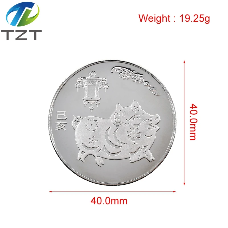 Памятная монета Счастливая Свинка TZT 2019 год свиньи отправляет благословные
