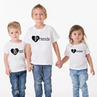 Детская футболка Best Friends Forever, футболка с надписью Братья, сестры, семья, модная