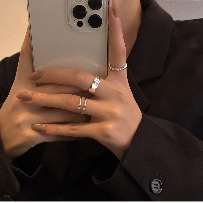 

in 2021 3 Pcs Hyperbole Sell like Hot Cakes Temperament Finger Ring Metal Irregular Hiphop/Rock Ring Valentine's Day Gifts Rings