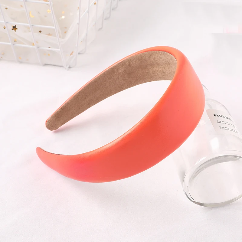 

2019 Synthetic PU Leather Headband Elegant Hairband Bezel Turban Bohemia for Women Girls Hair Accessories Hair Hoop Headwear