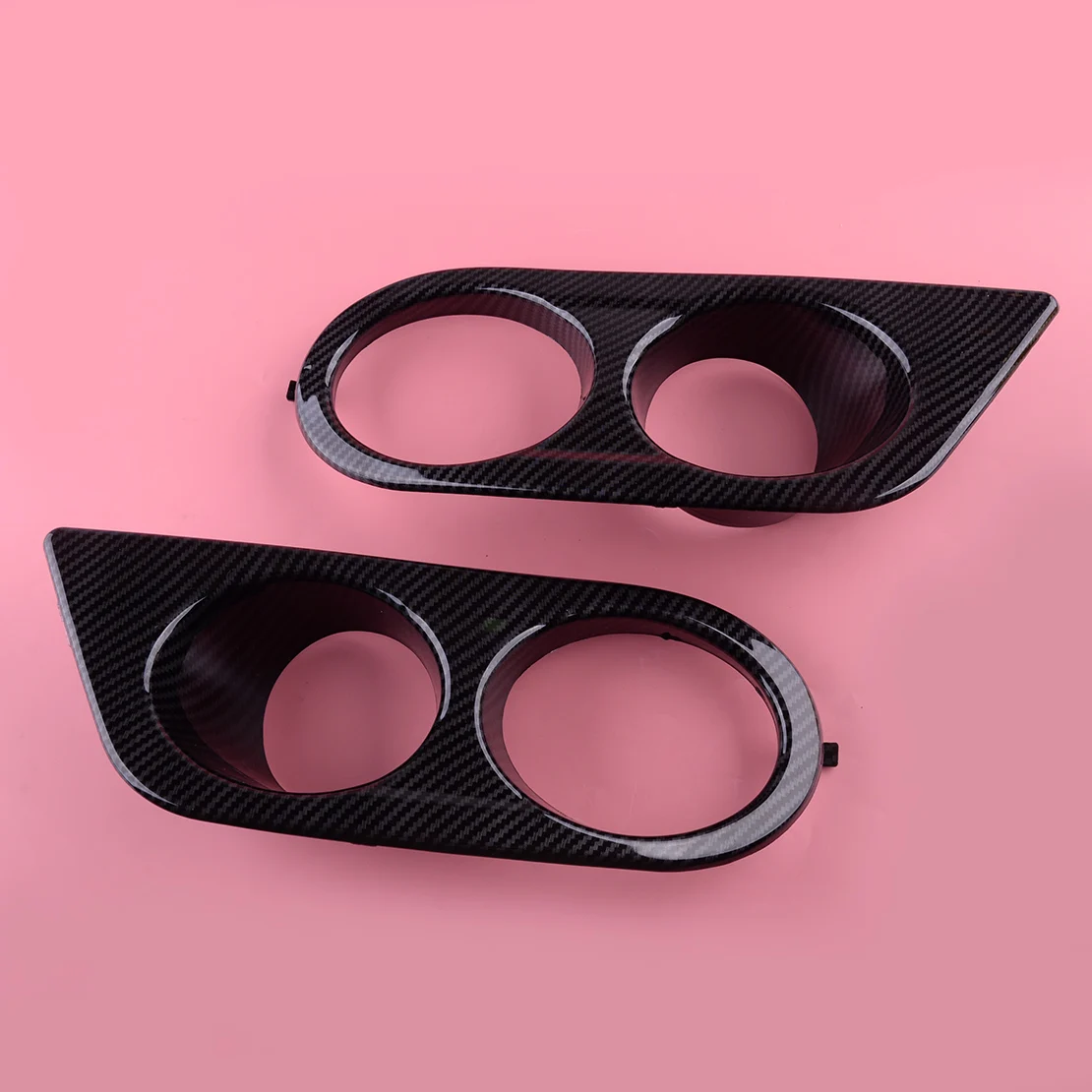 

1 Pair Carbon Fiber Texture Fog Light Cover fit for BMW E46 M3 2-Door 2001 2002-2006 Non-M Tech Bumper 51112695255 51112695256