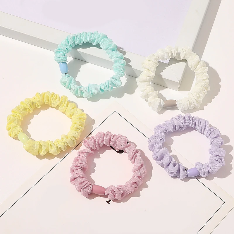 

1Pcs Women Elastic Hair Bands Hair Scrunchie Candy Color Ponytail Holder Rubber Band Headwear Hair Rope Tie Hair Accessories