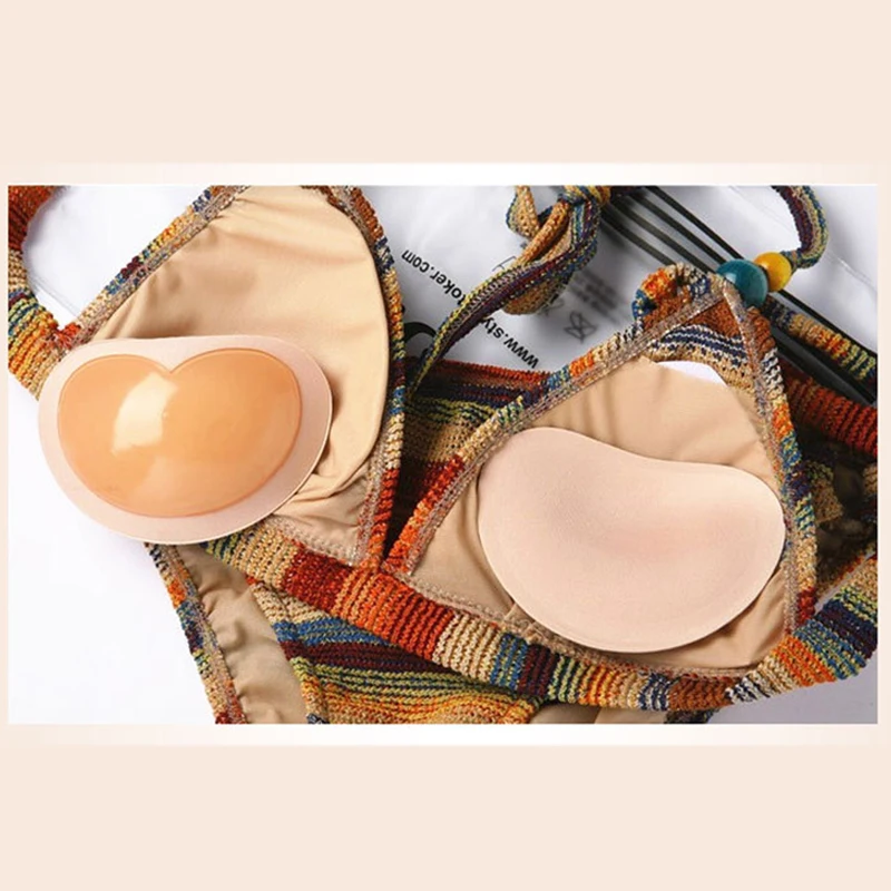 

Bikini Push Up Women's Breast Padded Swimsuit Bikini Small Bust Thicker Accessories Sponge Bra Pad Invisible Paste Padding Patch