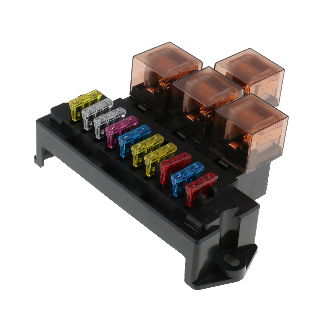 MagiDeal автомобильный блок предохранителей реле держатель Гнездо лопасти предохранители защита цепи