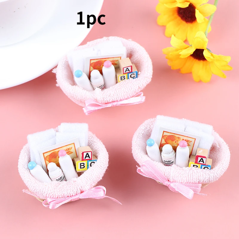 

1 шт. 1:12 мини милый кормления корзина для бутылок мебель модель игрушки для кукольного домика украшения