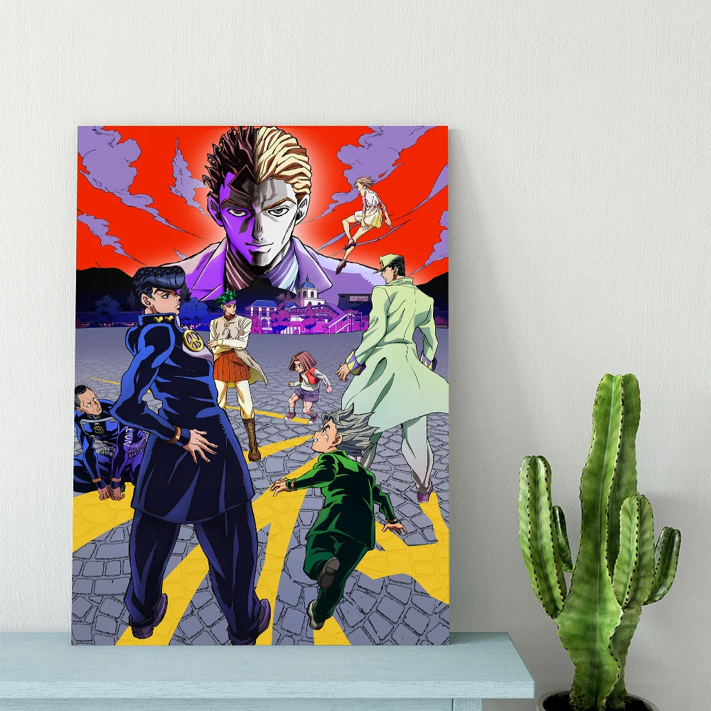 Звездный Платинум Джоджо Манга аниме плакат Холст искусства Декорация печатает для жизни Кид детская комната Дом спальня декор Роспись на.