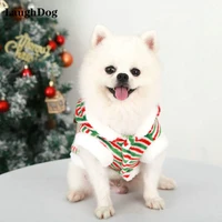 christmas elk dog costume winter warm pet clothes for small dogs cats stripe hoodies chihuahua xmas fleece coat puppy outfits