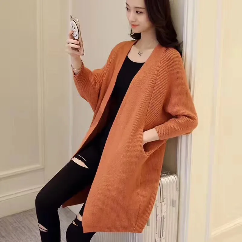 Meihuiuda Autumn Winter Women Casual Long Sleeve Thin Warm Solid Comfortable Cardigan Sweater Knitted Cardigans |