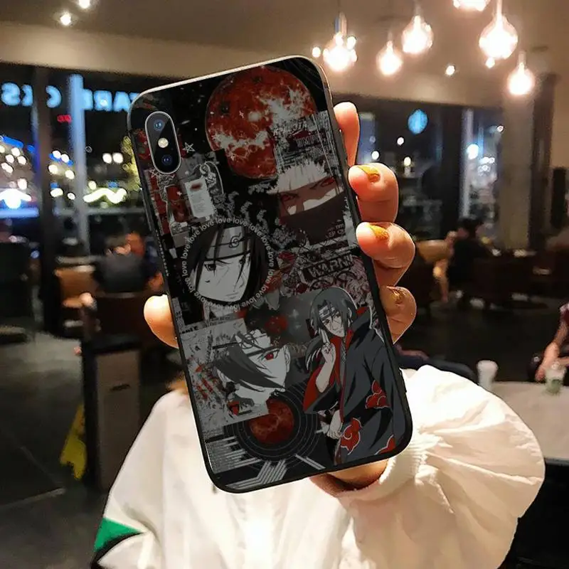 

Akatsuki Naruto Anime pattern Phone Case for iPhone 11 12 pro XS MAX 8 7 6 6S Plus X 5S SE 2020 XR