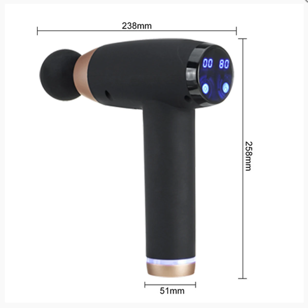 

20 Speed LCD Muscle Massage Gun Relaxation Percussion Massager Electric Muscle Stimulator Fascia Gun Muscle Pain Relief USB