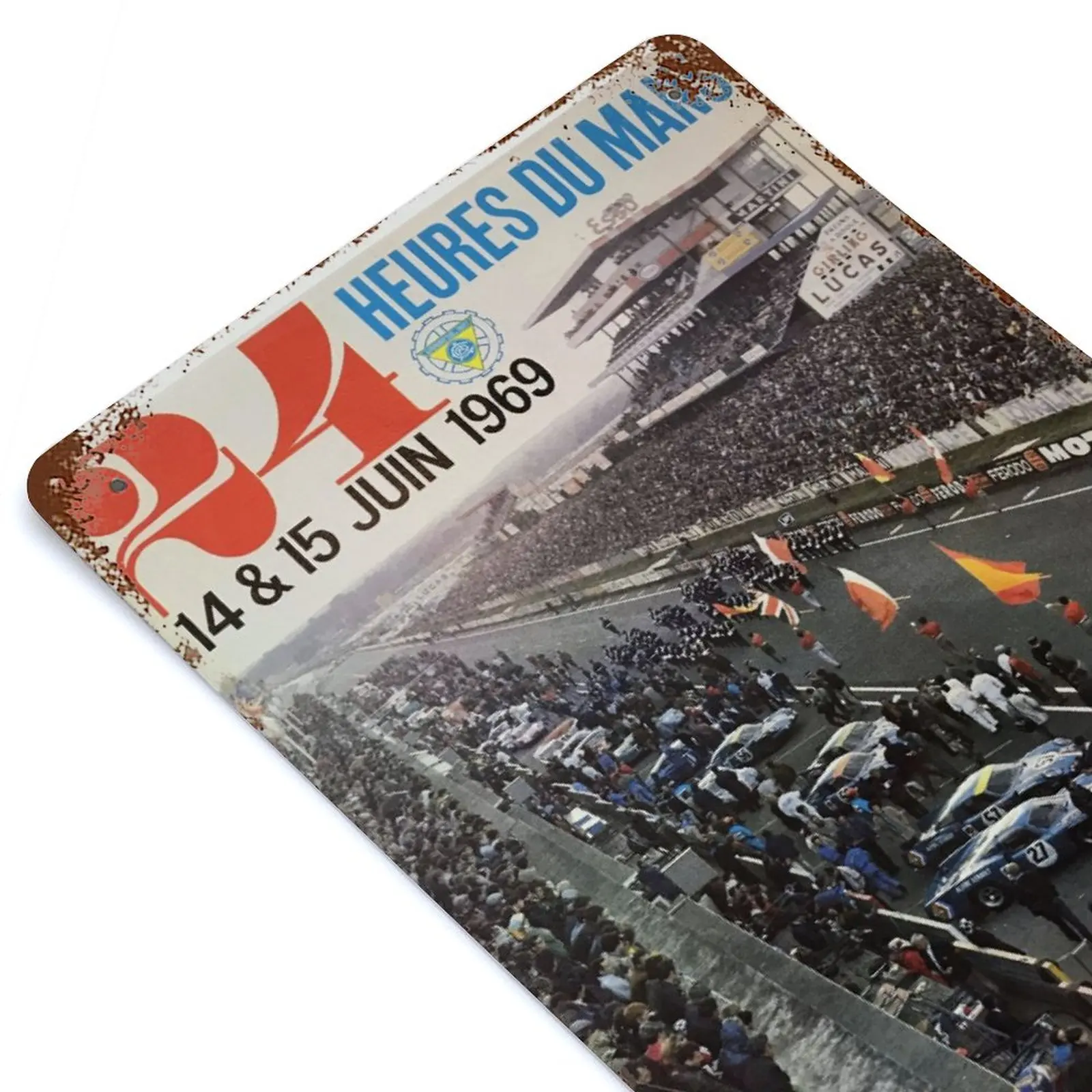 

24 Heures Du Mans 1969 Printed Vintage Metal Poster Home Pub Bar Garage Wall Decoration Tin Sign Plaque Decor