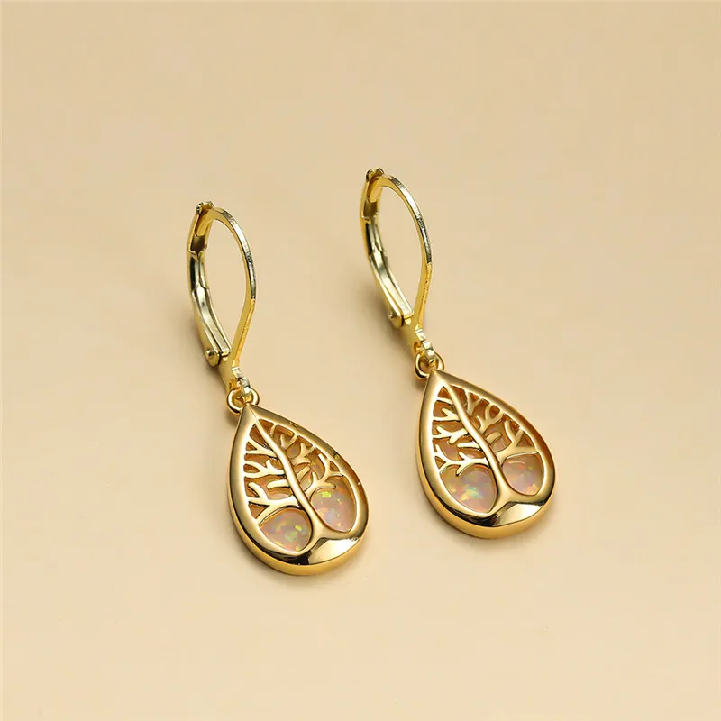 Серьги-подвески с белым или Синим Опалом женские Винтажные висячие серьги в