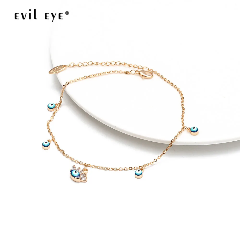 С клипсами Дурной глаз мульти Цвет 'турецкий глаз' браслет с подвеской на