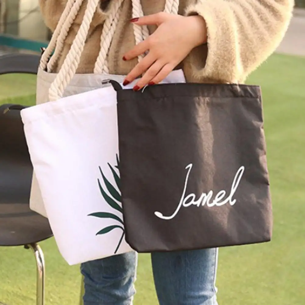 Холщовая Сумка тоут женские сумки с принтом через плечо Складная пляжная сумка для отдыха хозяйственная