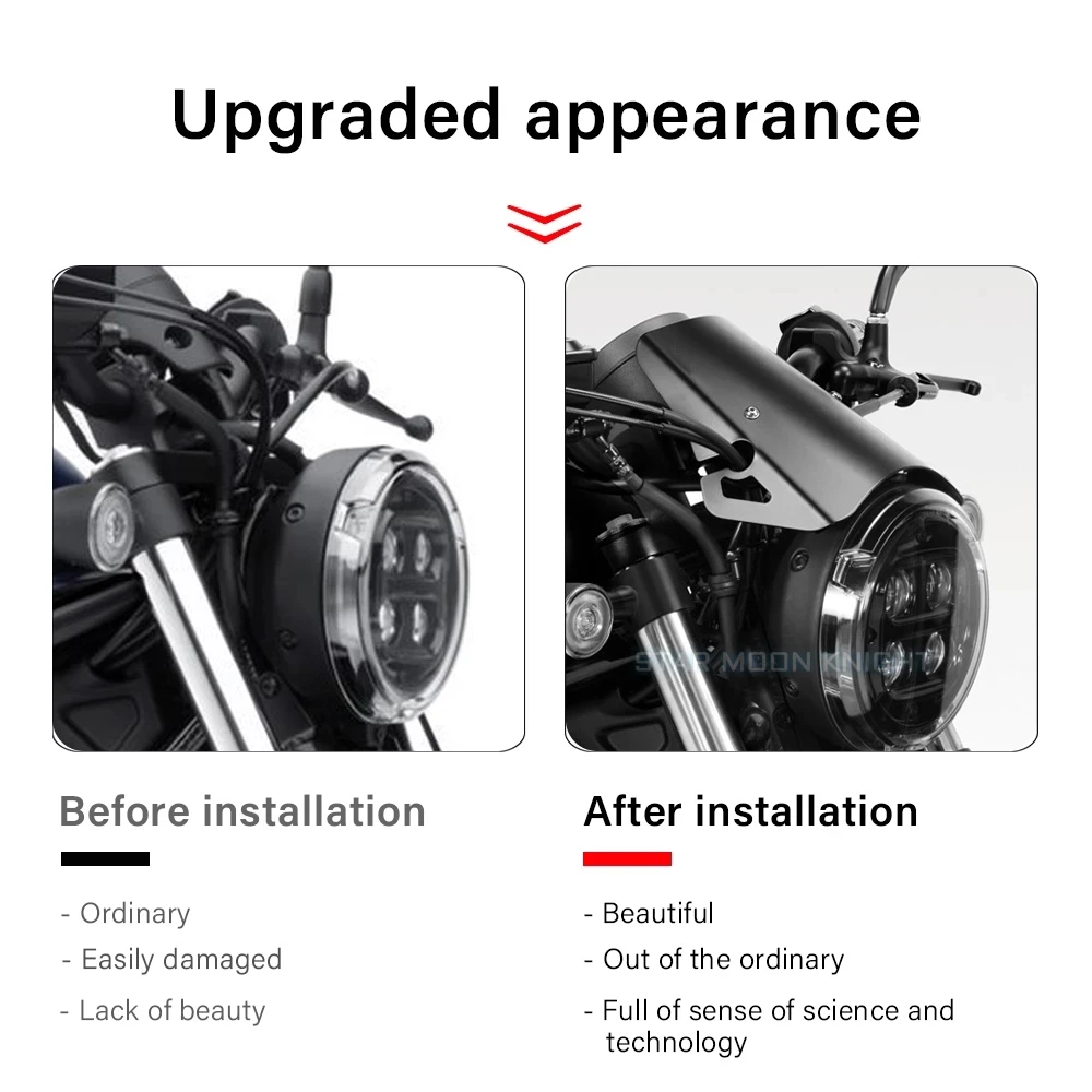 Ветровое стекло для Honda CMX500 REBEL 2017-2021 2019 2020 алюминиевый отражатель ветрового