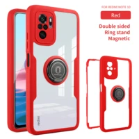 fashion 360 whole package shockproof phone case for xiaomi redmi note 10s 10 pro max 5g 4g ring hold kickstand protection cover